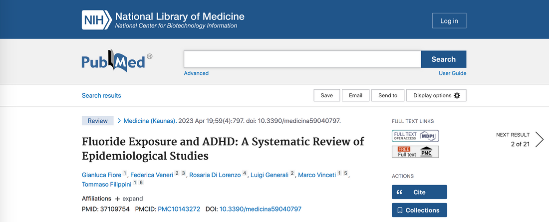 Fluoride and ADHD