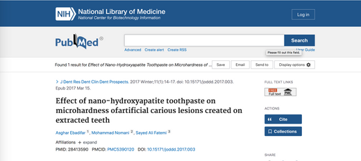 Scientific Article Review: Effect of Nano-Hydroxyapatite Toothpaste on Microhardness of Artificial Carious Lesions Created on Extracted Teeth