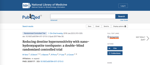 Scientific Article Review: Reducing Dentine Hypersensitivity with Nano-Hydroxyapatite Toothpaste