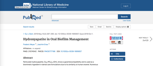 Scientific Article Review: Hydroxyapatite in Oral Biofilm Management