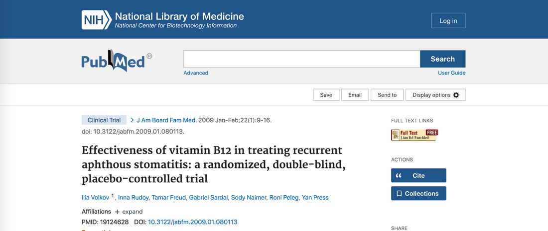 Scientific Article Review: Effectiveness of Vitamin B12 in Treating Recurrent Aphthous Stomatitis