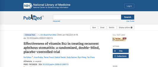 Scientific Article Review: Effectiveness of Vitamin B12 in Treating Recurrent Aphthous Stomatitis