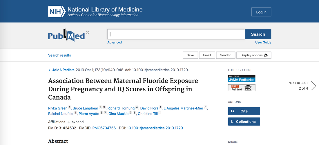 Scientific Article Review: Association Between Maternal Fluoride Exposure During Pregnancy and IQ Scores in Offspring in Canada