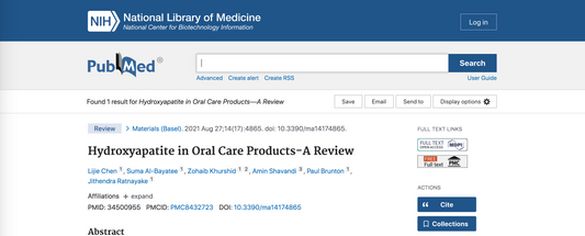 Scientific Article Review: Hydroxyapatite in Oral Care Products—A Review