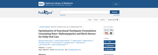 Optimization of Functional Toothpaste Formulation Containing Nano-Hydroxyapatite and Birch Extract for Daily Oral Care