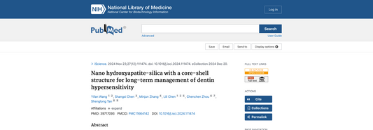 Nano hydroxyapatite-silica with a core-shell structure for long-term management of dentin hypersensitivity