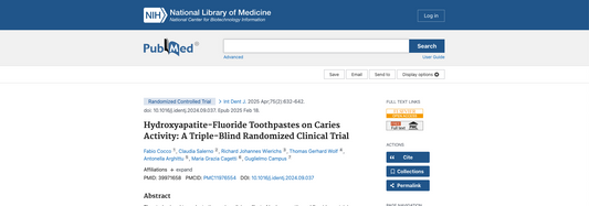 Hydroxyapatite-Fluoride Toothpastes on Caries Activity: A Triple-Blind Randomized Clinical Trial