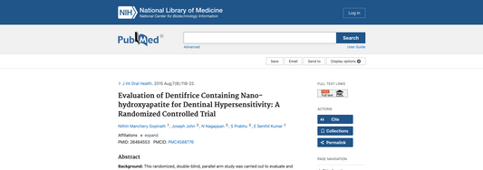 Evaluation of Dentifrice Containing Nano-hydroxyapatite for Dentinal Hypersensitivity: A Randomized Controlled Trial