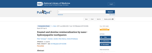 Enamel and dentine remineralization by nano-hydroxyapatite toothpastes