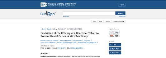 Evaluation of the Efficacy of a Dentifrice Tablet to Prevent Dental Caries: A Microbial Study