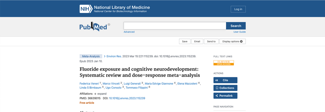 Fluoride Exposure and Cognitive Neurodevelopment: Systematic review and dose-response meta-analysis