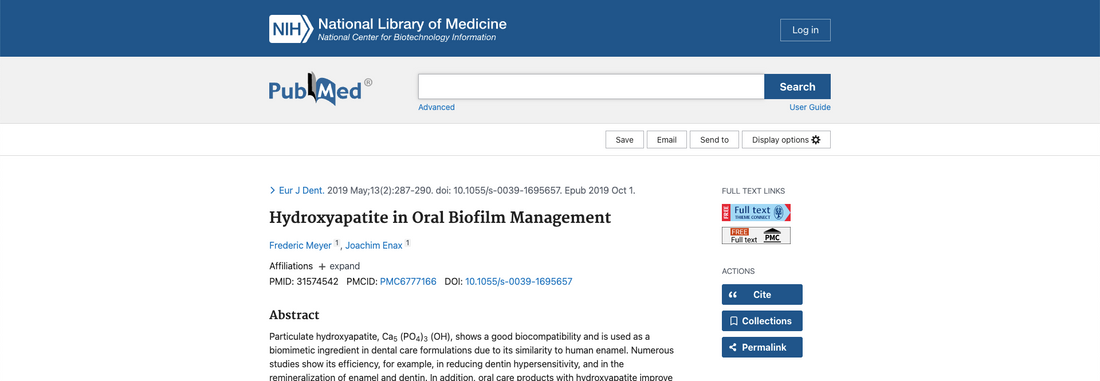 Hydroxyapatite in Oral Biofilm Management