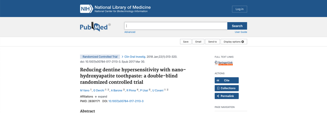 Reducing dentine hypersensitivity with nano-hydroxyapatite toothpaste: a double-blind randomized controlled trial