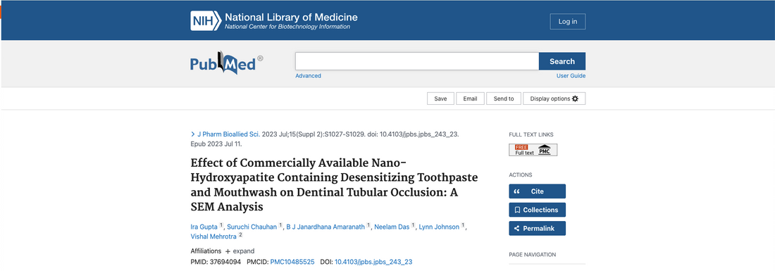 Effect of Commercially Available Nano-Hydroxyapatite Containing Desensitizing Toothpaste and Mouthwash on Dentinal Tubular Occlusion - A SEM Analysis